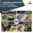 thumbnail image 5 of Knox GLF016 4 Person Golf Cart Enclosure, 4 Seater, 600D Transparent Golf Cart Cover Storage Up to 61.5 in. Roof for EZGO TXT-RXV, Yamaha, Club Car DS-Precedent, Evolution, Beige, 5 of 7