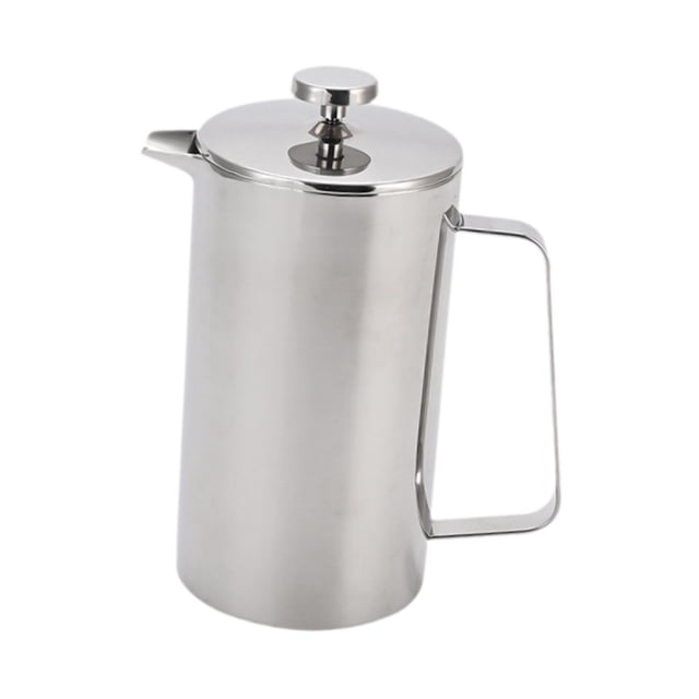 Cafetera a presión francesa de acero inoxidable, fácil de usar, tetera de café a prueba de herrumbre, cafetera para acampar al aire libre, cocina o Medio