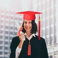 thumbnail image 4 of Soumake Adult Graduation Hat With Tassel Solid Color Non-Fading High School Bachelor Graduation Hat Cosplay Prop Household, 4 of 7