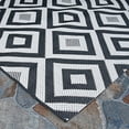 thumbnail image 4 of Couristan 3.9' x 5.5' Black and Ivory Diamond Rectangular Outdoor Area Throw Rug, 4 of 10