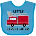 thumbnail image 3 of Inktastic Red Fire Little Firefighter Boys or Girls Baby Bib, 3 of 4