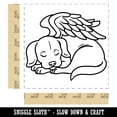 thumbnail image 2 of Sleeping Angel Dog Loss of Pet Self-Inking Rubber Stamp Ink Stamper - Red Ink - Large 1-1/2 Inch, 2 of 7