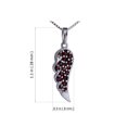 thumbnail image 4 of Bohemian Garnet Sterling Silver Angel Wing Pendant, 4 of 6