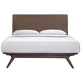 thumbnail image 3 of Modern Urban Contemporary 3 pcs Queen Size Bedroom Set, Brown Fabric Wood, 3 of 7