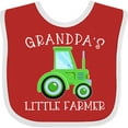thumbnail image 3 of Inktastic Grandpa's Little Farmer Green Tractor Boys or Girls Baby Bib, 3 of 4