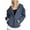 #1 zipper_Navy, variant on Women's Thermal Cropped Zip Hoodie 2025 - Oversized Streetwear Jacket with Kangaroo Pockets, Ribbed Cuffs & Windproof Lapel
