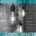 thumbnail image 2 of Luxrite LED Edison Bulb 75W Equivalent ST19 ST58 4000K Cool White 800 Lumens Dimmable 8W Damp Rated UL E26 4 Pack, 2 of 7