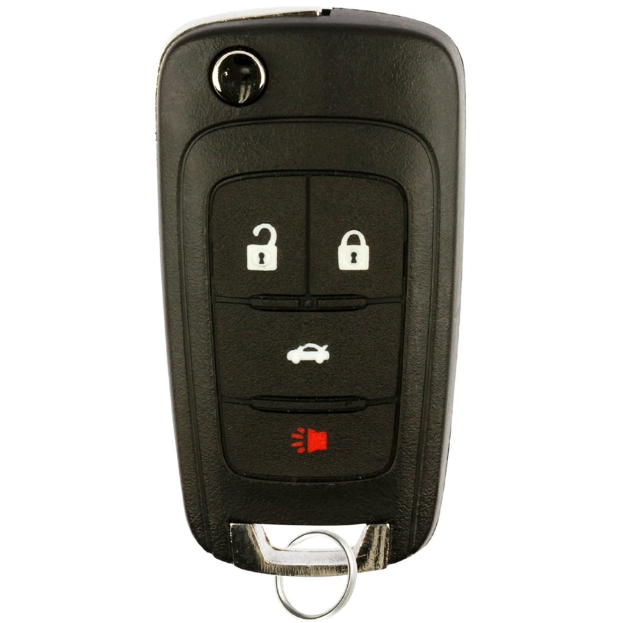 Uncut Flip Key Remote Start Keyless Entry Transmitter For Chevy 2010-2014 Camaro 