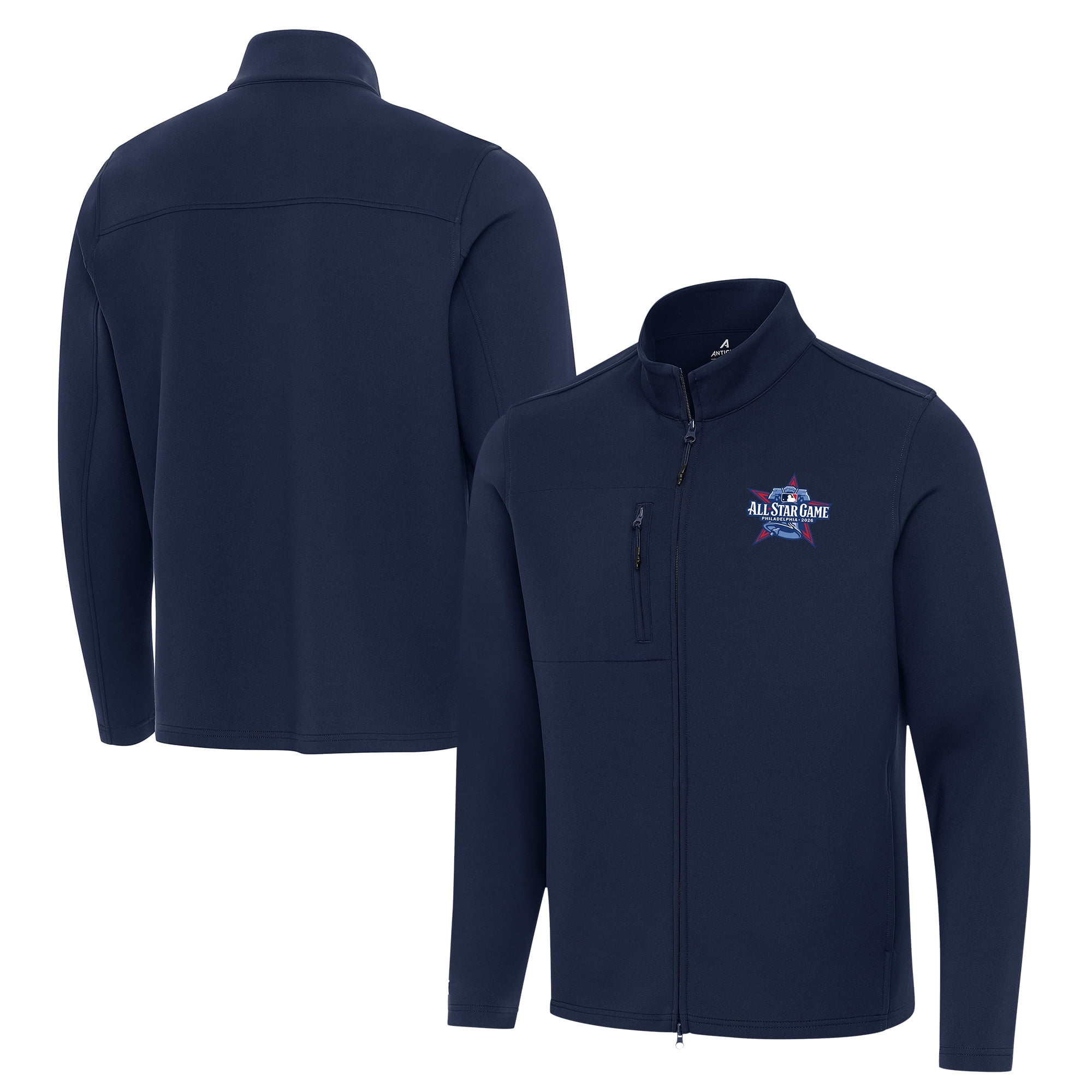 antigua アンティグア ソフトシェルジャケット ヤンキース Men's Antigua Navy New York Yankees Links 2 Full-Zip Golf Jacket