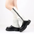 thumbnail image 2 of lnmuld Cute Leg Warmers 2PCS Women's Knitted Leg Warmer Boots Socks Solid Design Zipper Closure Over Knee Foot Covers for Thermal Warmth and Stylish Fashion Size:One Size, 2 of 4