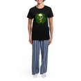 thumbnail image 4 of CafePress - Irish Skull Women's Dark Pajamas - Women's Short Sleeve Print T-Shirt and Pants Dark Cotton Pajama Set, 4 of 7