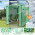 thumbnail image 6 of EAGLE PEAK 8'x6' Portable Walk-in Greenhouse Instant Pop-up Fast Setup Indoor Outdoor Plant Gardening Greenhouse , Front and Rear Roll-up Zipper Entry Doors and 2 Large Roll-up Side Windows, 6 of 11
