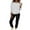 White, variant on asjyhkr Womens Athletic Sets Crewneck Sweatshirts and Sweatpants Tracksuits Casual Workout Running Outfits