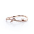thumbnail image 3 of JeenMata Natured Inspired Wedding Band - Promise Ring - Marriage Ring Band for Women - 18K Rose Gold Plating over Silver, 3 of 7