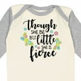 thumbnail image 4 of Inktastic Though She Be but Little She is Fierce Shakespeare Girls Long Sleeve Baby Bodysuit, 4 of 5