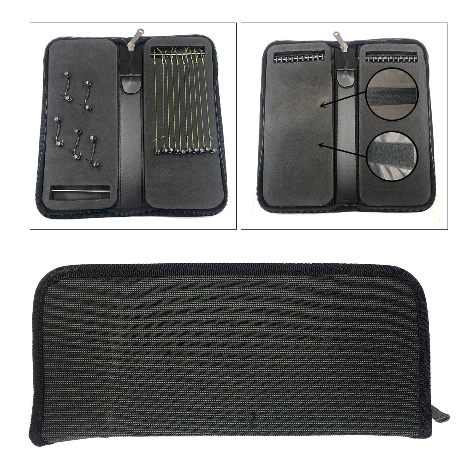 1pc Carp Fishing Tackle Box Stiff Rig Wallet Board Case with 20 Pins for Hair Rigs Holder Storage, 30x15.5cm