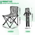 thumbnail image 3 of 600D Oxford Camping Chair Portable Foldable Chair Supports 220 lbs for Picnic, Fishing, Backpacking Silver Metal Flower Pattern, 3 of 8