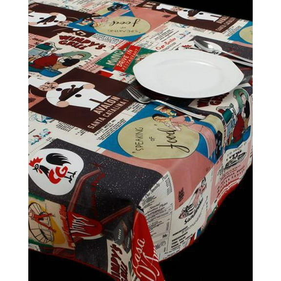 Gourmet 100% Polyester, Stain Resistant Tablecloth 78 x 59 inch