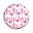 thumbnail image 3 of Rv Spare Tire Cover 14 inch - Cute pink llama alpaca cactus Tire Covers for Trailers, Adjustable Camper Spare Tire Cover, 3 of 7