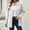 White, variant on Women Waffle Knit Shacket Sevevn Point Collar Button Down Oversized Fit Textured Waffle Fabric Dual Chest Pockets Long Sleeve Outerwear For Daily Casual Wear