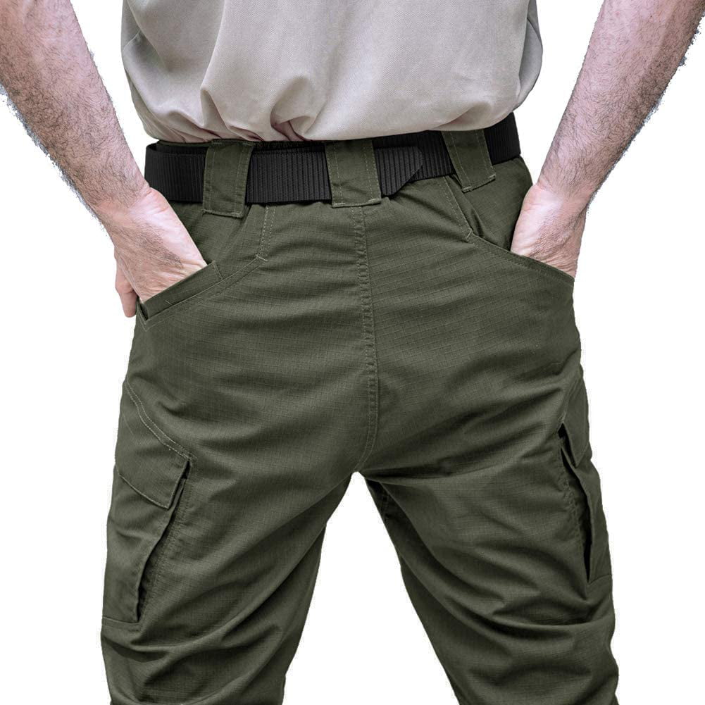 QWZNDZGR Men's Tactical Cargo Pants Outdoor Sport Military Ripstop 
