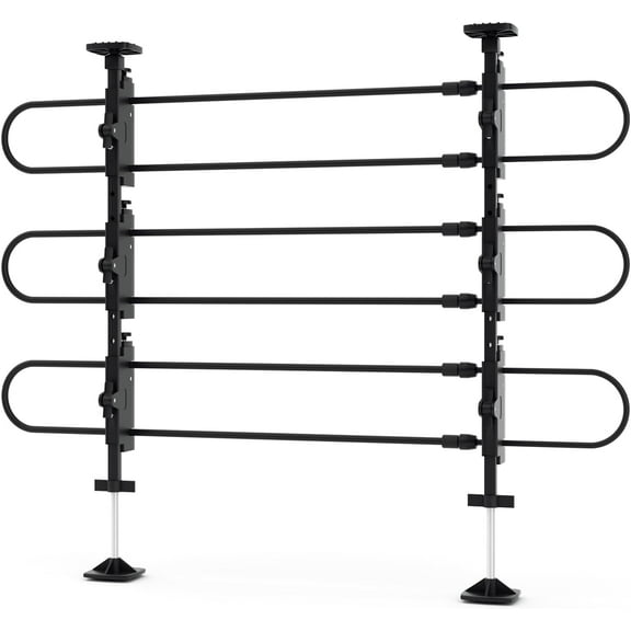 LINJH Adjustable Dog Barrier Universal for SUVs, Vehicles, Cars & Trucks, 34''-60'' Wide, 30''-50'' Tall, Metal Tubing Gate Divider