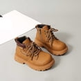 thumbnail image 5 of BRGZLK Kids Lace Up Ankle Boots 2026 Autumn Winter Round Toe No-Slip Comfort Casual Warm Snow Booties with Side Zipper Toddler Boys Girls Shoes for Outdoor Khaki 21-24 Months, 5 of 9