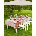 thumbnail image 3 of Coastal Outdoor Tablecloth Pink Coral Rectangle Patio Tablecloths 60x120, Nautical Ocean Table Cloths with Umbrella Hole and Zipper, Summer Beach Table Cover for Outdoor Tables Garden Picnic Party, 3 of 5
