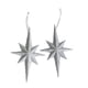 thumbnail image 5 of 2 colgantes de estrellas con purpurina navideña para decoración navideña, regalo de fiesta, delicados colgantes Plata, 5 of 9