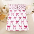 thumbnail image 5 of Erosebridal Pink Princess Bowknot Bed Sheets For Girls,Cartoon Bow Kids King Sheets 4 Pieces, 5 of 6