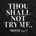 thumbnail image 2 of Womens Thou Shall Not Try Me T Shirt Funny Sarcastic Sassy Tee for Ladies Womens Graphic Tees, 2 of 9