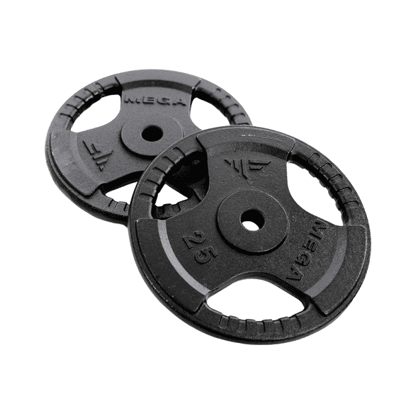 Mega Fitness 25 lb 1 Inch Standard Steel Weight Plate Barbell Training