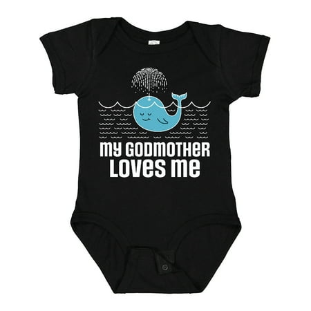 

Inktastic My Godmother Loves Me Gift Baby Boy or Baby Girl Bodysuit