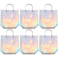 thumbnail image 1 of 6 Pcs Sacs Cadeaux Réutilisables en PVC pour Rangement Multicolores Pliables et Durables 6 Pcs, 1 of 8