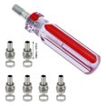 thumbnail image 3 of Professional Coaxial Cable Connectors Kit for TV Satellite Signal Transmission Includes F Type Tool and 5F Heads, 3 of 4