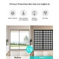 thumbnail image 4 of Window Privacy Film Black White Plaid Stained Glass Window Film Decorative Sun Block Window Cover Modern Simple Buffalo Check Gingham Window Clings Static Adhesive Sticker for Bathroom 17.7"x39.3", 4 of 7