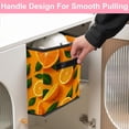 thumbnail image 5 of RATGDN Collapsible Fabric Cube Storage Bin with Double Handles for Living Room Bedroom Office Black - Orange Juice Fruit, 5 of 7