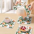 thumbnail image 5 of Summer Fruits Pot Holders for Kitchen Heatproof Potholder, 3 Pack Spring Orange Peach Green Botanical Hot Pads Multipurpose Oven Pads Cloth Potholders Trivet for Cooking Baking, 5 of 8