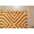 thumbnail image 2 of EORC ME106LOR5X8 Hand-Tufted Wool Modern Tufted Stripes Rug, 5' x 8', Light Orange Area Rug, 2 of 5