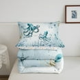 thumbnail image 5 of Erosebridal Cartoon Animal Octopus Comforter Sets Queen Size,Sealife Seahorse Seashell Bedding Queen Comforter Set,Marine Theme Decor,Reversible,Ultra Soft,3 Pieces, 5 of 7