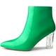 thumbnail image 1 of Botines Tacón Grueso Transparente Para Mujer Verde 41, 1 of 6