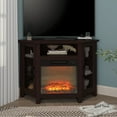 thumbnail image 5 of Boyel Living 45" Fireplace Corner TV Stand w/ 18" Electric Fireplace, Farmhouse Entertainment Center Media Console with Storage, Brown, 5 of 12