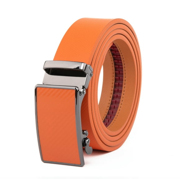 Men's Ratchet Dress Belt with Click Sliding Buckle