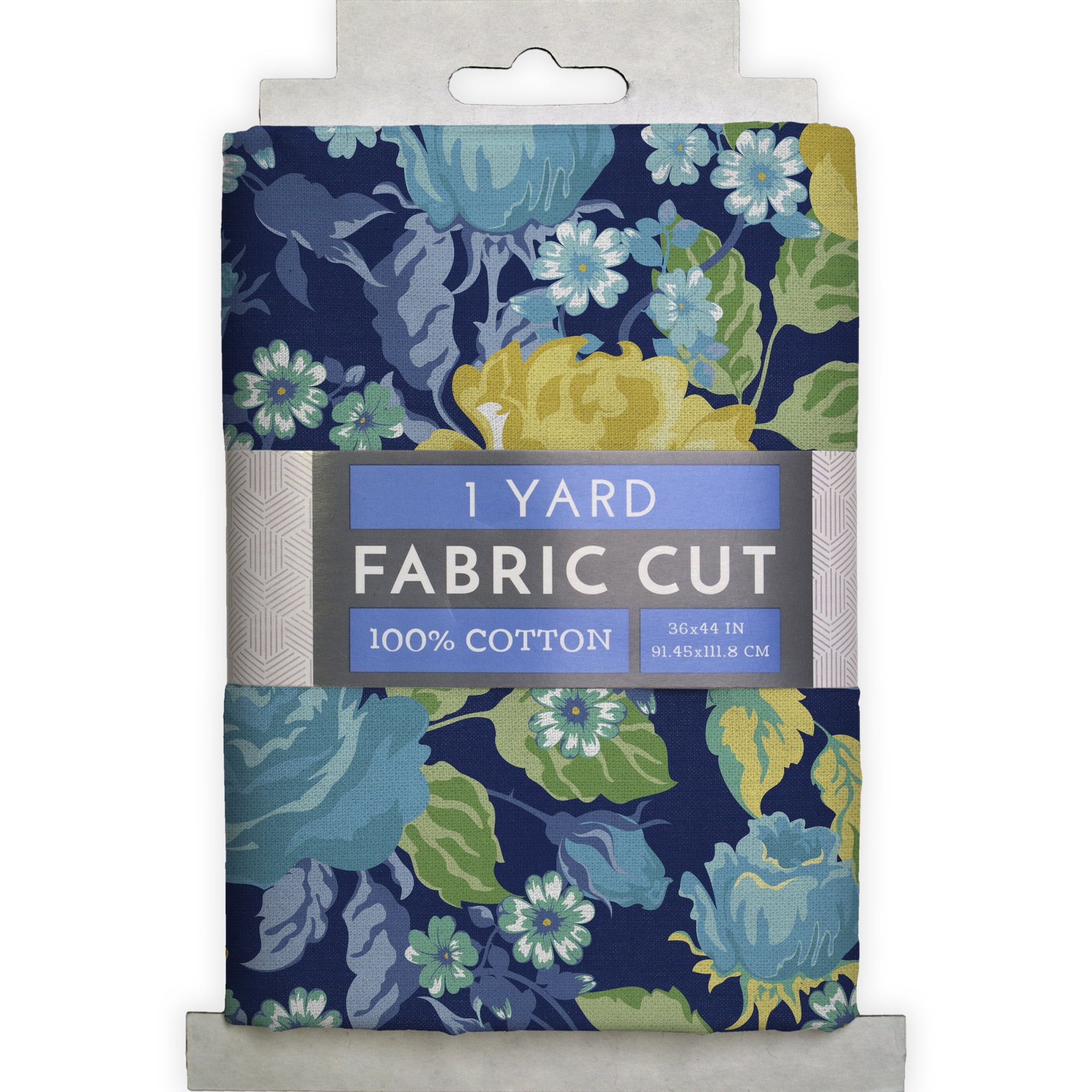 1 Yard 100% Cotton Spring has Sprung, Navy, 44" Wide for Quilting & Sewing by David Textiles