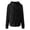 Black, variant on Krdevn Womens Fall Sweatshirts,Womens Casual Solid Color Loose Oversized Off Shoulder Long Sleeve Hoodie Top,Pullover Sweatshirts for Women,Size:3XL
