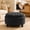 Dark Grey, variant on 25" Round Storage Ottoman with Reversible Wood Tray Top, Beige Fabric Tufted Footrest and Coffee Table, Hidden Storage for Blankets & Pillows, Sturdy Side Table for Living Room & Small Spaces