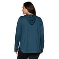 thumbnail image 2 of RBX Active Plus Size Women's Super Soft Lightweight Hoodie Tunic With Pocket, 2 of 5