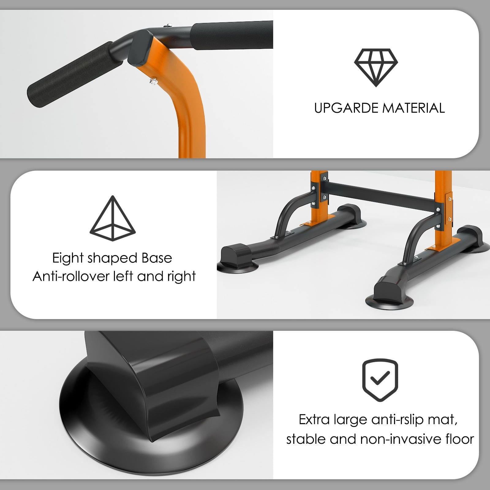 SogesPower Adjustable 83"H Pull up Bar Power Tower Multifunctional Fitness Station for Home