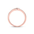 thumbnail image 3 of FB Jewels 10kt Rose Gold Womens Round Diamond Heart Knot Stackable Band Ring 1/8 Cttw, 3 of 4