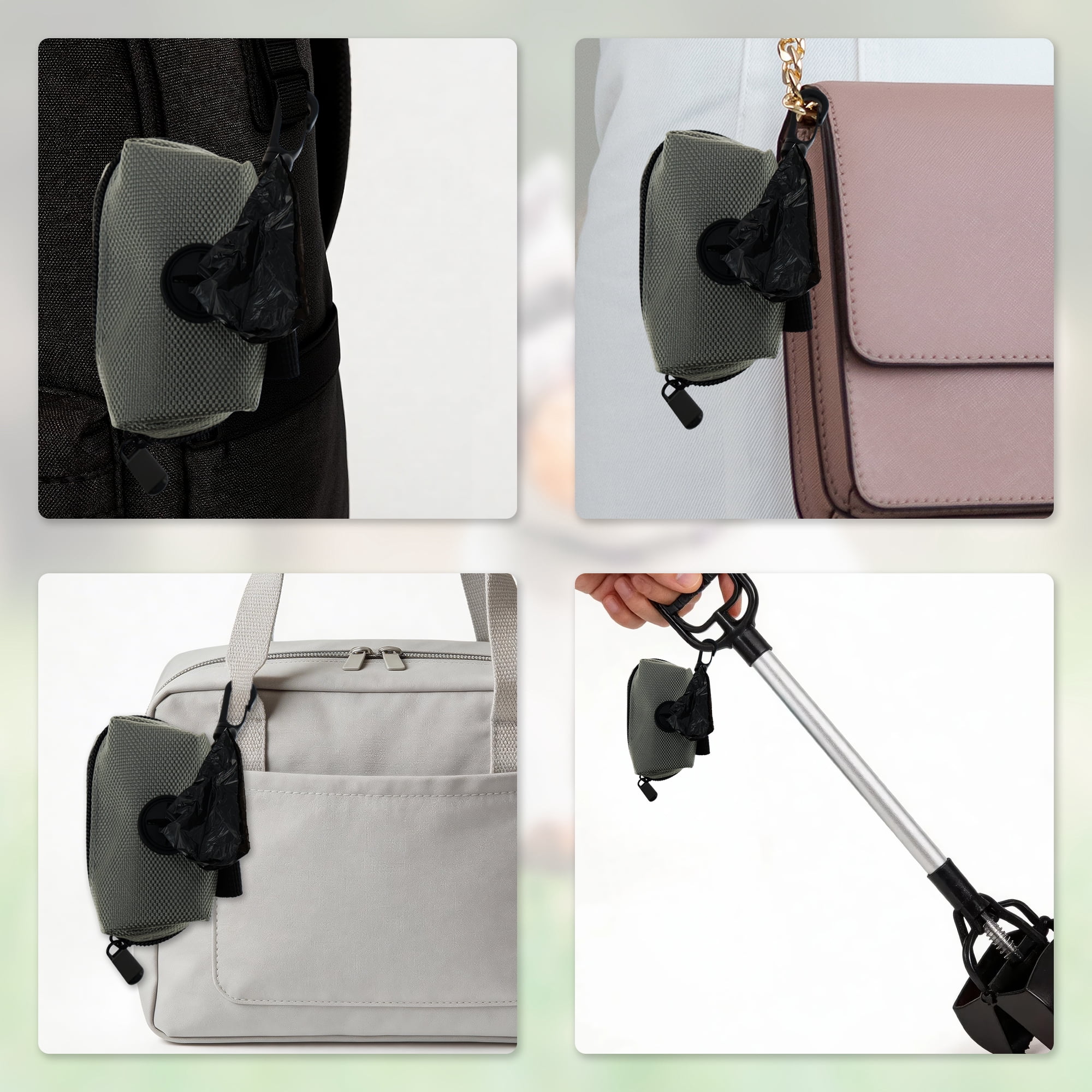 Unique Bargains Convenient Poop Bag Dispenser Easy Waste Cleanup Gray